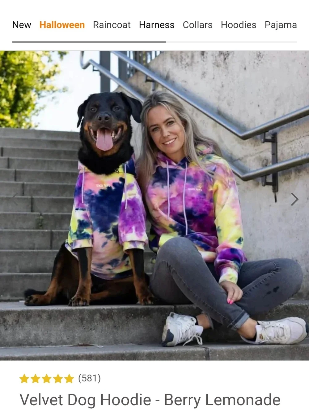 Spark Paws Tie-Dye Dog Hoodie in Multicolor